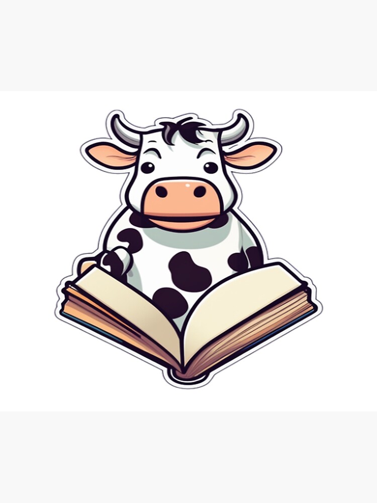 Cow Reading Book Posters for Sale | Redbubble