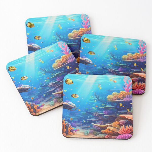 Item preview, Deep Ocean Coral Reef Scene designed and sold by Imaginaria Inkworks.
