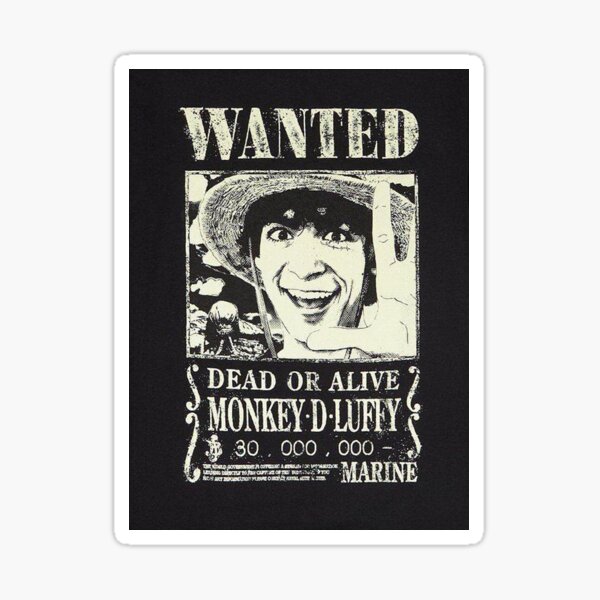 Item preview, Monkey D Luffy Wanted Dead or Alive designed and sold by Kackos.
