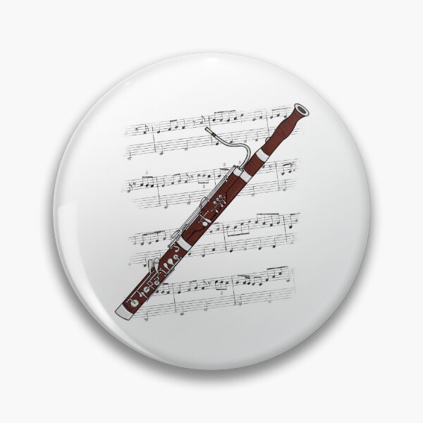 Item preview, Bassoon Player Music Notation Bassoonist Woodwind Musician (Colour) designed and sold by doodlerob.