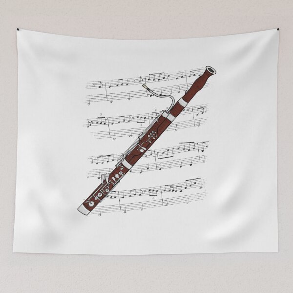 Item preview, Bassoon Player Music Notation Bassoonist Woodwind Musician (Colour) designed and sold by doodlerob.