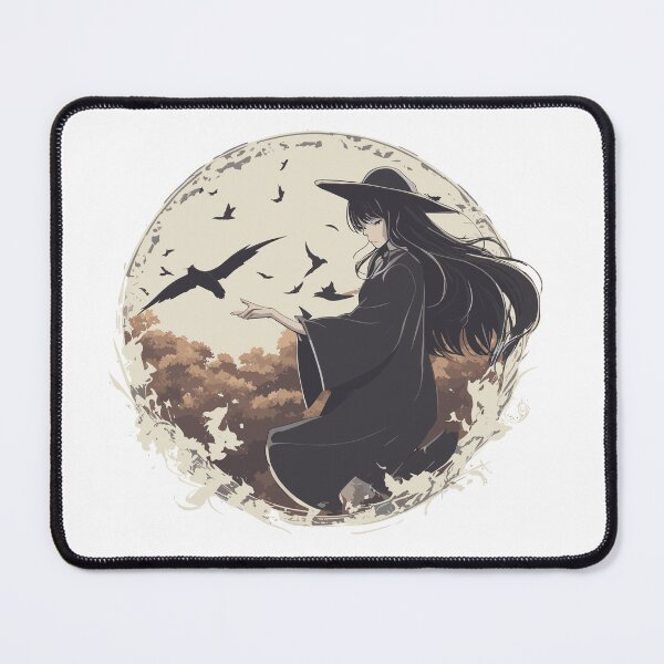 Item preview, anime girl paly with birds, vintage view designed and sold by ShawishArt.