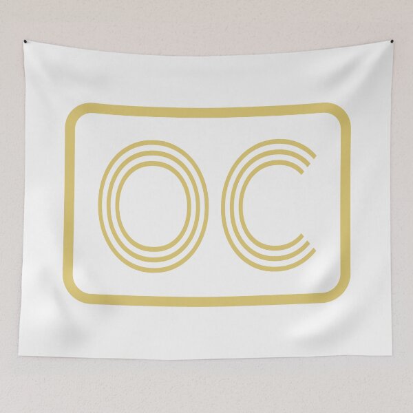Aperçu de l'œuvre OC Initiales Lettres Géométriques Dorées créée et vendue par Jeallan Designs.