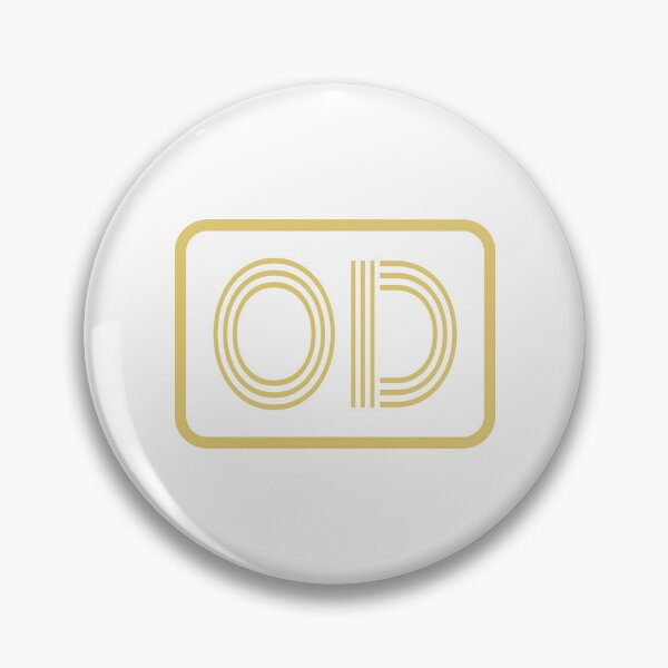 Item preview, OD Initials Gold Geometric Letters designed and sold by Jeallan Designs.