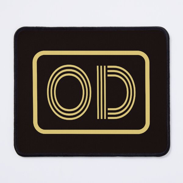 Item preview, OD Initials Gold Geometric Letters designed and sold by Jeallan Designs.