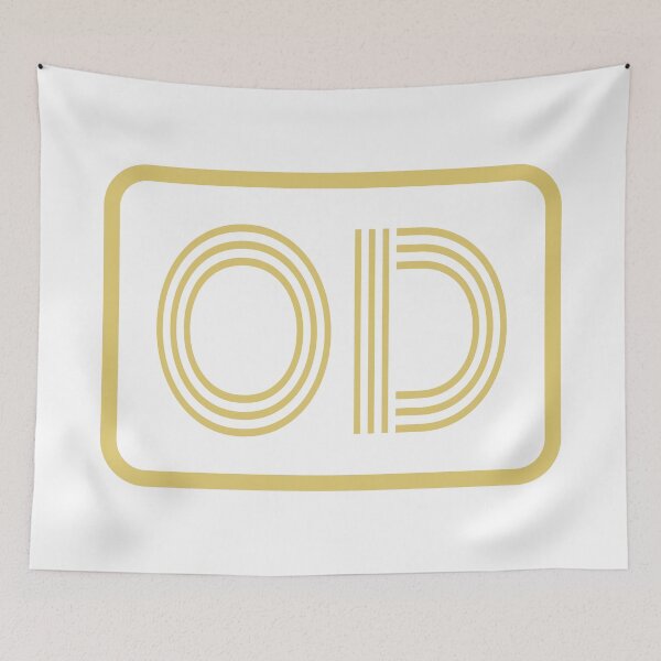 Item preview, OD Initials Gold Geometric Letters designed and sold by Jeallan Designs.