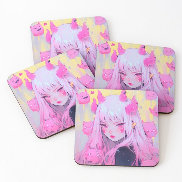 Item preview, Adorable Little Pink Creatures and Demon Anime Girl designed and sold by bubblegoth.