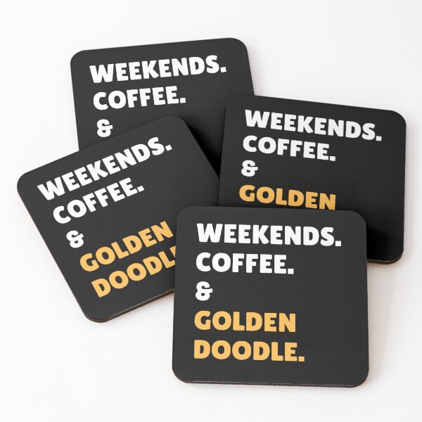 Item preview, Weekends Coffee and Goldendoodle  designed and sold by Guarddogdrive.