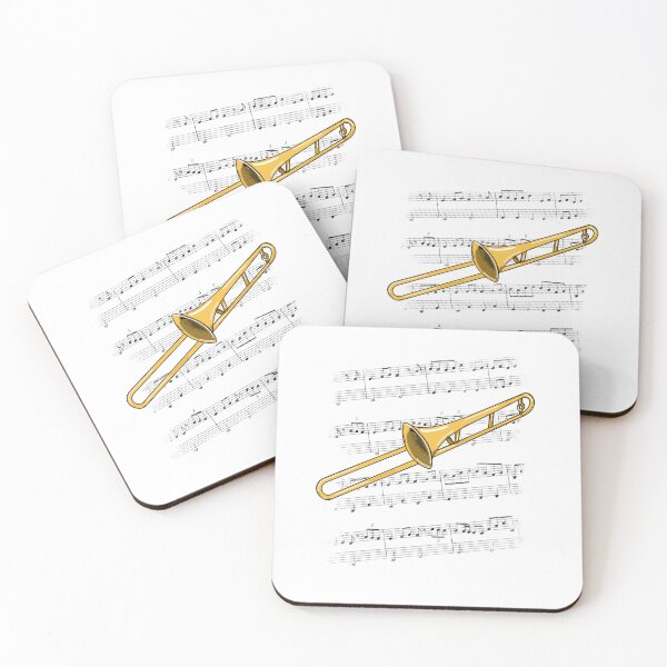 Item preview, Trombone Player Music Notation Trombonist Brass Musician (Colour) designed and sold by doodlerob.