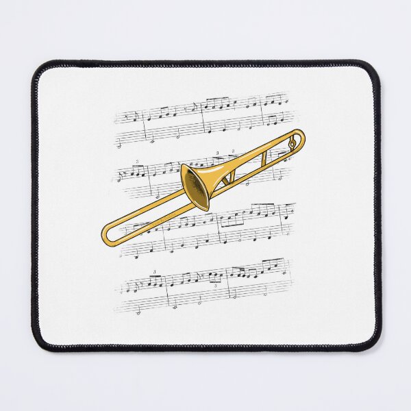 Item preview, Trombone Player Music Notation Trombonist Brass Musician (Colour) designed and sold by doodlerob.