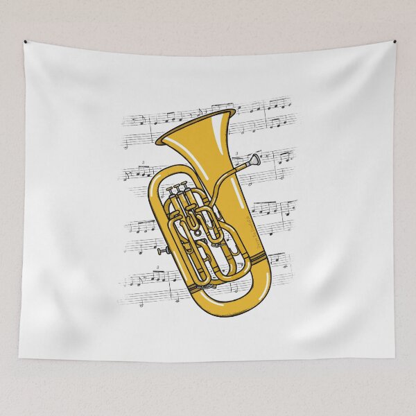 Item preview, Euphonium Player Music Notation Euphoniumist Brass Musician (Colour) designed and sold by doodlerob.