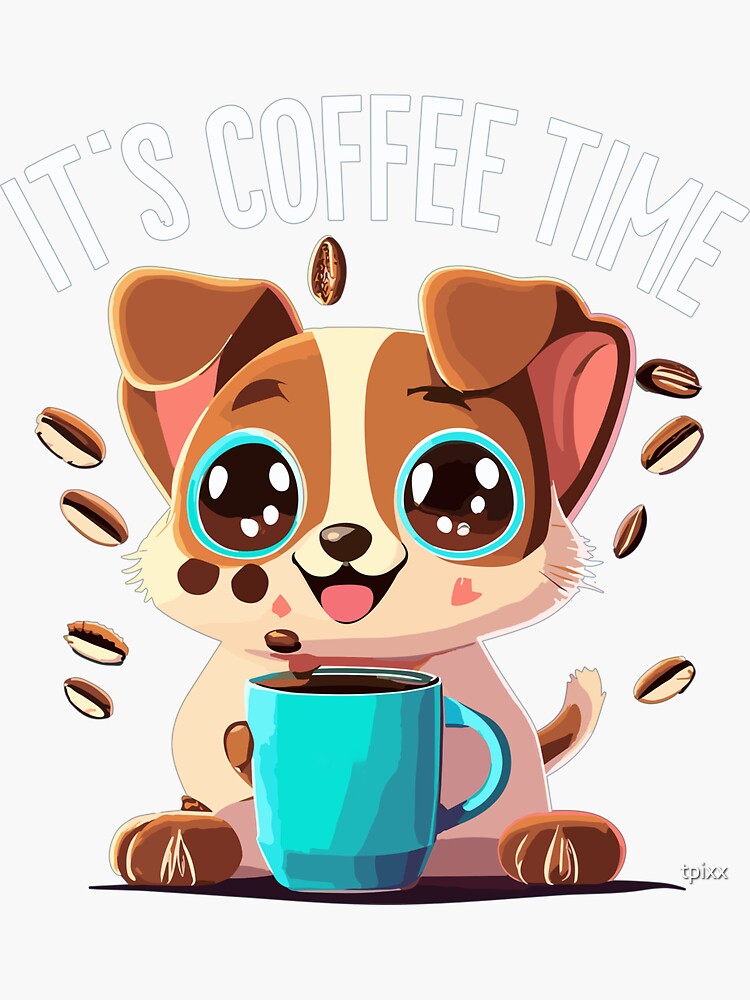 Sticker for Sale mit Kaffeezeit für Kaffeeliebhaber von tpixx