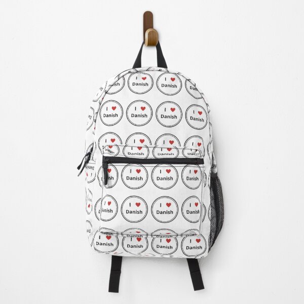 Item preview, Black and white circle of i love Danish designed and sold by language-des.