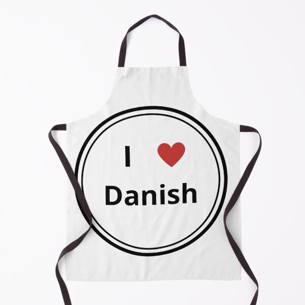 Item preview, Black and white circle of i love Danish designed and sold by language-des.