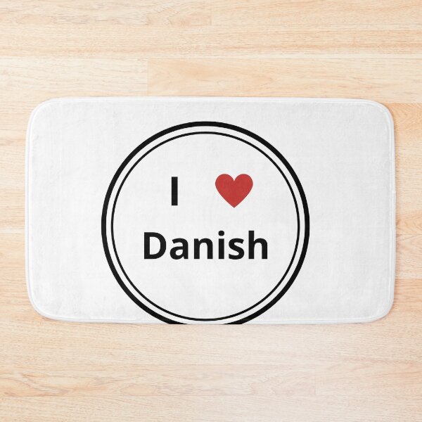 Item preview, Black and white circle of i love Danish designed and sold by language-des.