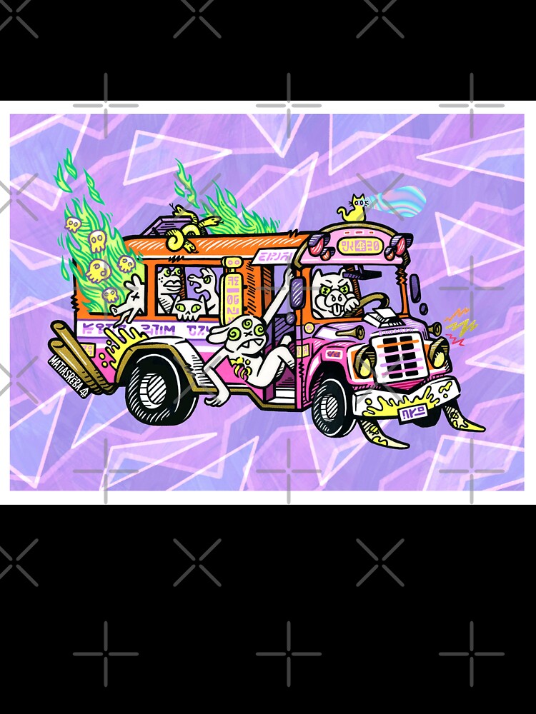 Thumbnail 7 of 7, Oversized T-Shirt, Pink Ghost Bus designed and sold by matiasreba.
