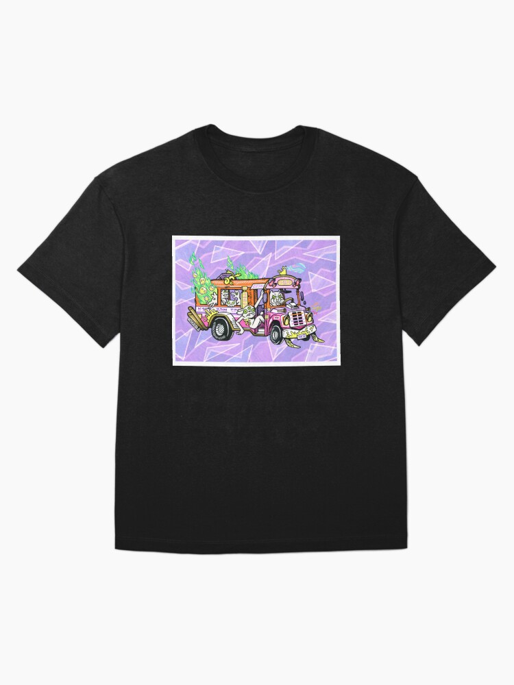 Thumbnail 3 of 7, Oversized T-Shirt, Pink Ghost Bus designed and sold by matiasreba.