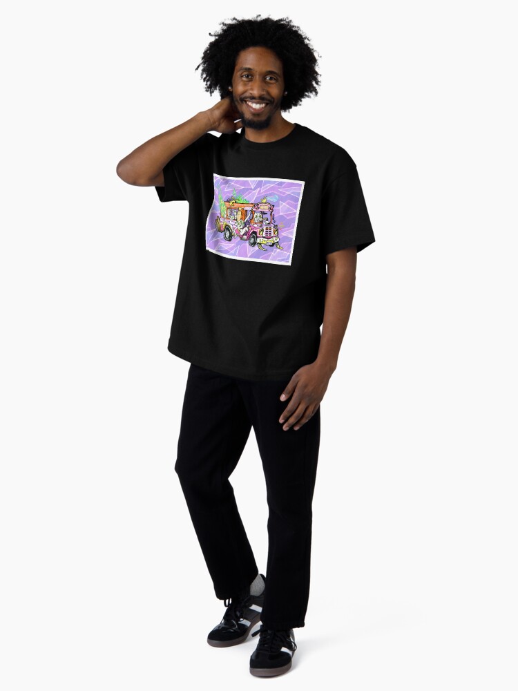 Thumbnail 4 of 7, Oversized T-Shirt, Pink Ghost Bus designed and sold by matiasreba.