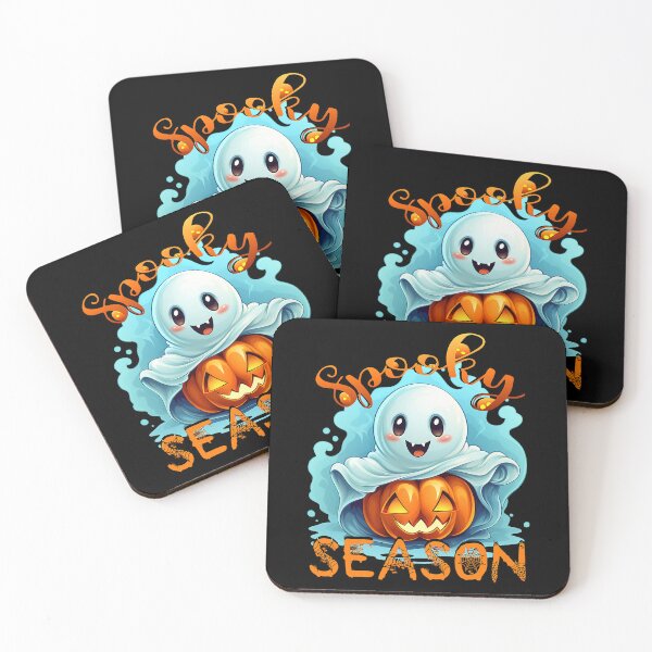 Item preview, Groovy Spooky Season Cute Ghost Holding Pumpkin Halloween designed and sold by Robertsonartist.