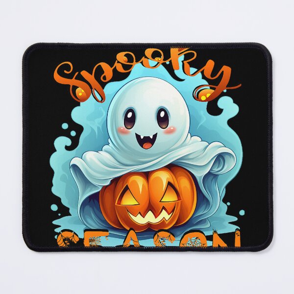 Item preview, Groovy Spooky Season Cute Ghost Holding Pumpkin Halloween designed and sold by Robertsonartist.