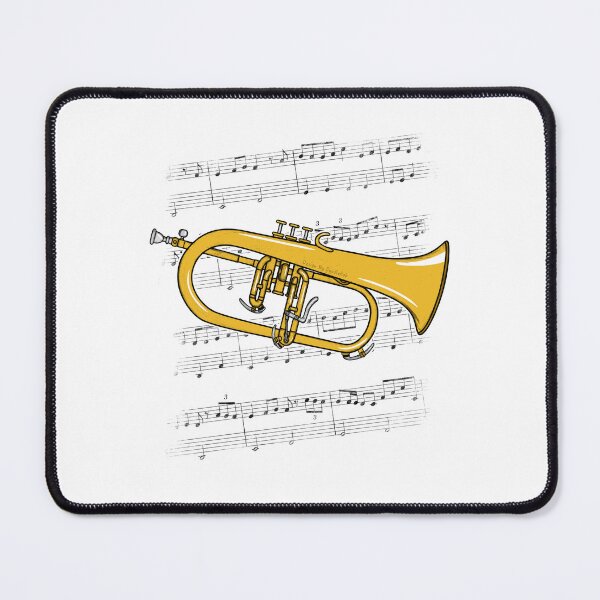 Item preview, Flugelhorn Player Music Notation Hornist Brass Musician (Colour) designed and sold by doodlerob.