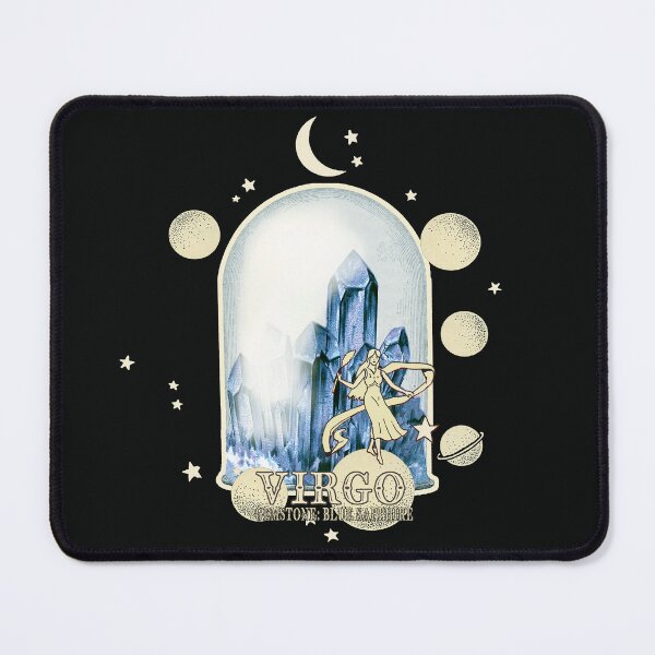 Item preview, Virgo Gemstone: Blue sapphire crystal. Astral design. Black version designed and sold by MINDTHECHERRY.