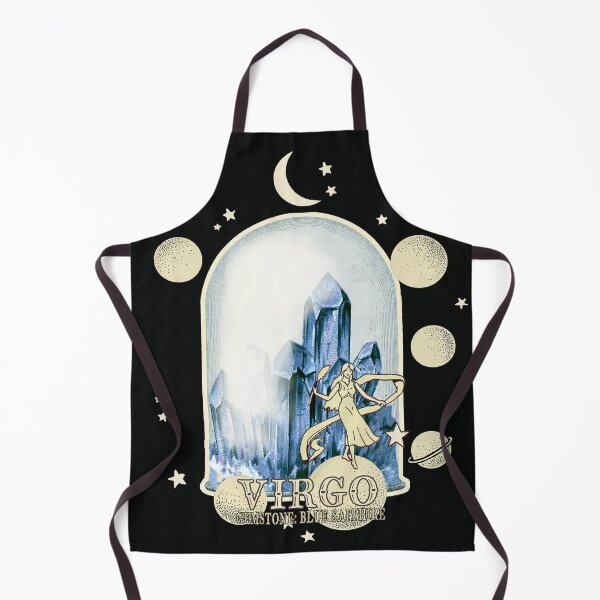 Item preview, Virgo Gemstone: Blue sapphire crystal. Astral design. Black version designed and sold by MINDTHECHERRY.