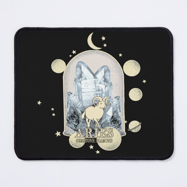 Item preview, Aries Gemstone: Diamond crystal. Astral design. Black version designed and sold by MINDTHECHERRY.