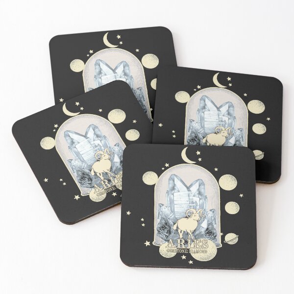 Item preview, Aries Gemstone: Diamond crystal. Astral design. Black version designed and sold by MINDTHECHERRY.