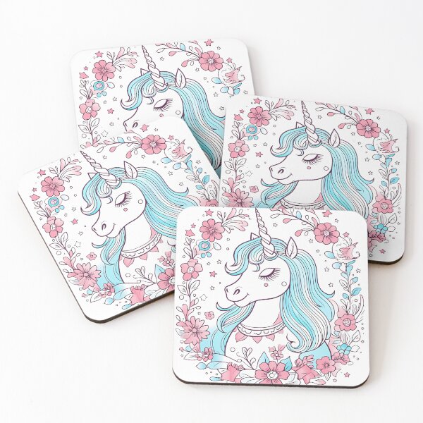 Item preview, Pink, Blue, and White Unicorn Graphic designed and sold by VeronicArt85.