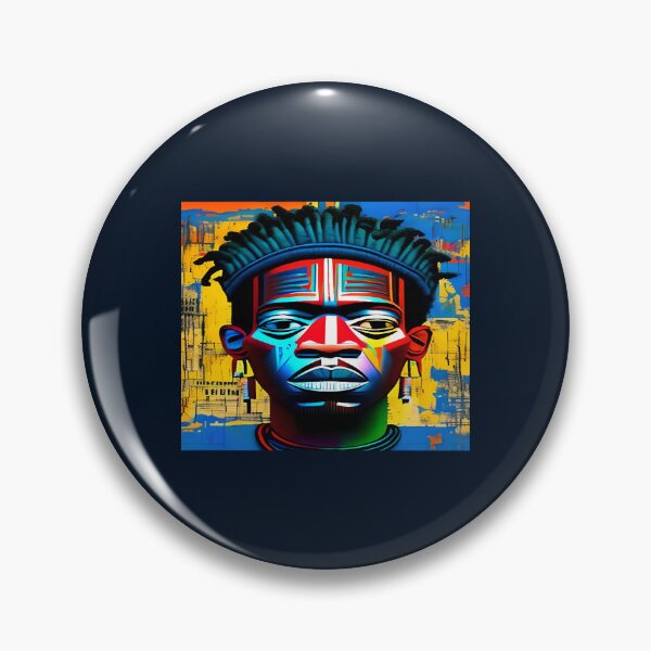 Item preview, Face, black man, painted by dyeing in bright colors designed and sold by AustinJacobsh.