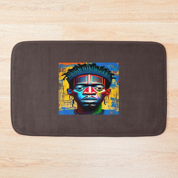 Item preview, Face, black man, painted by dyeing in bright colors designed and sold by AustinJacobsh.