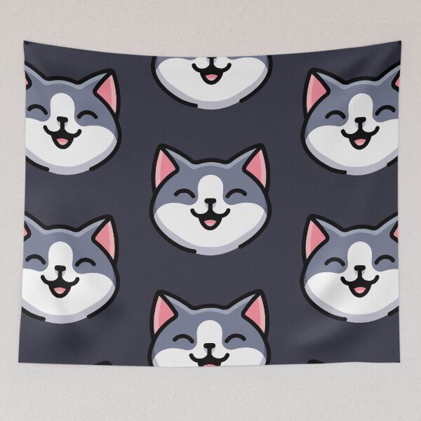 Item preview, Grey Cat | grey background designed and sold by CatMimiApp.