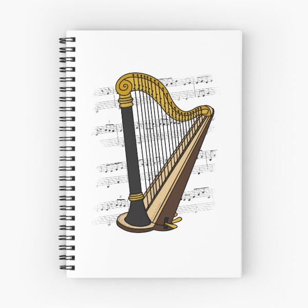 Item preview, Harp Player Music Notation Harpist String Musician (Colour) designed and sold by doodlerob.