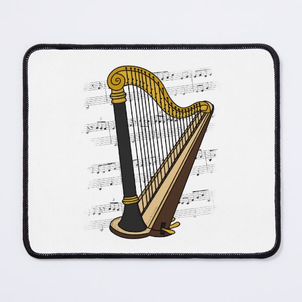 Item preview, Harp Player Music Notation Harpist String Musician (Colour) designed and sold by doodlerob.