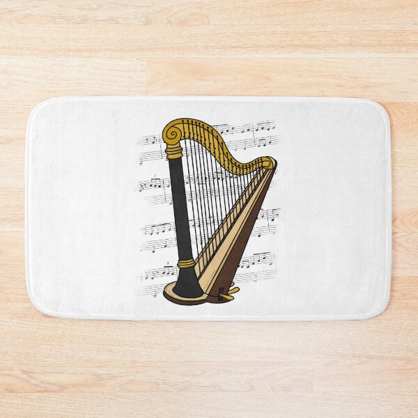 Item preview, Harp Player Music Notation Harpist String Musician (Colour) designed and sold by doodlerob.