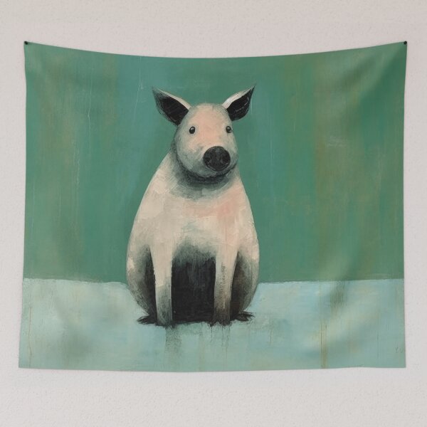 Item preview, Pig Sitting in a Green Pigsty designed and sold by YoPedro.