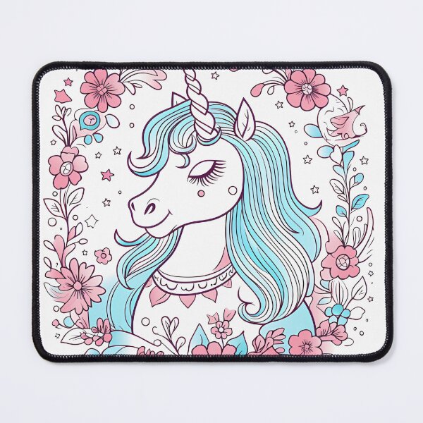 Item preview, Pink, Blue, and White Unicorn Graphic designed and sold by VeronicArt85.