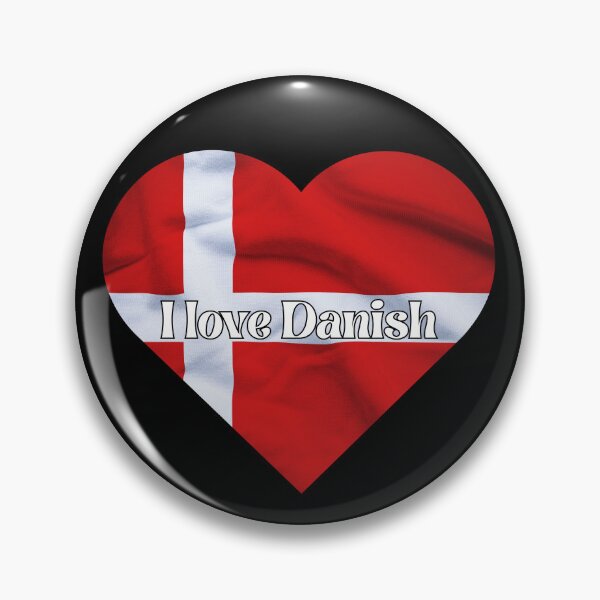 Item preview, I love Danish, heart with Danish flag designed and sold by language-des.