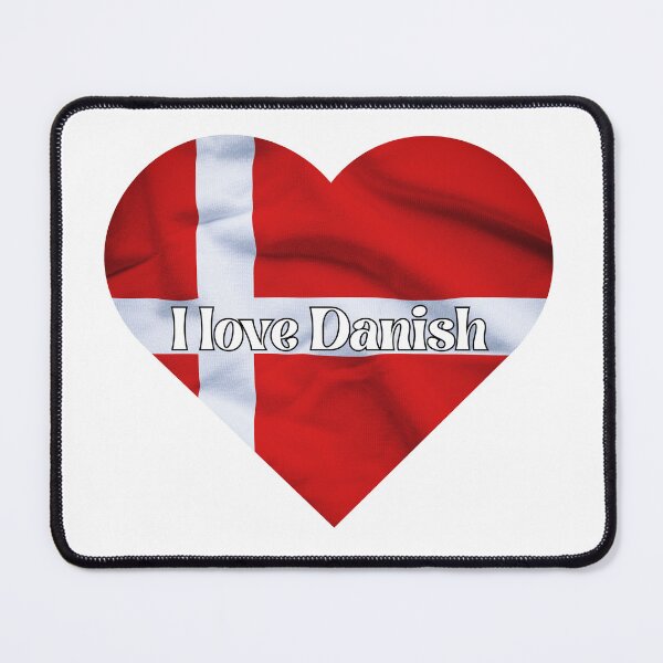 Item preview, I love Danish, heart with Danish flag designed and sold by language-des.