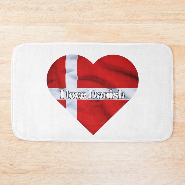 Item preview, I love Danish, heart with Danish flag designed and sold by language-des.
