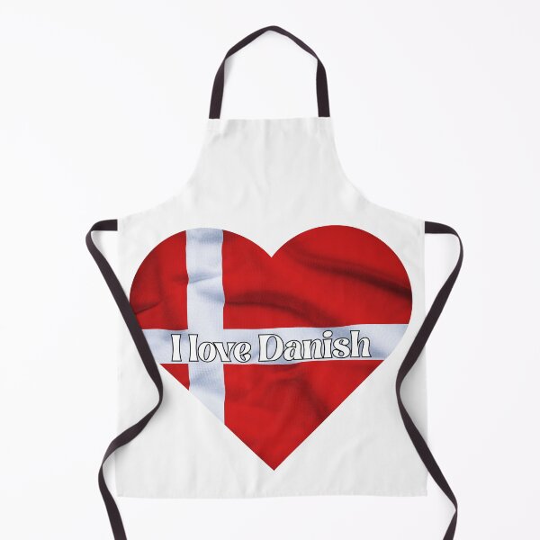 Item preview, I love Danish, heart with Danish flag designed and sold by language-des.