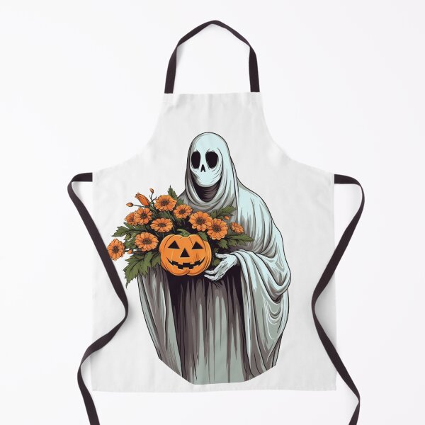 Item preview, Vintage Floral Ghost Halloween with Pumpkin designed and sold by ArtFromBeyond.