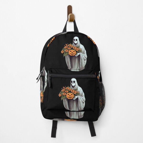 Item preview, Vintage Floral Ghost Halloween with Pumpkin designed and sold by ArtFromBeyond.