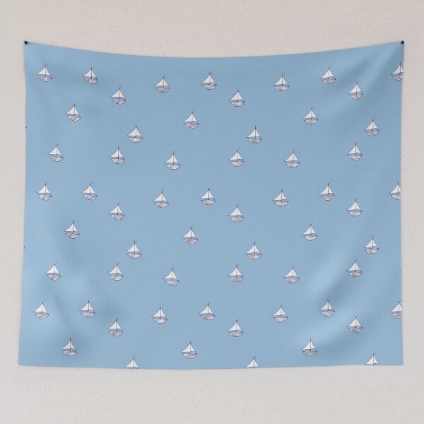 Item preview, sail boats - light blue background designed and sold by bananaps.