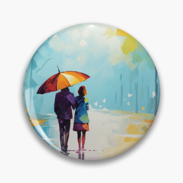Item preview, Romantic Fall Walk In The Rain designed and sold by Imaginaria Inkworks.
