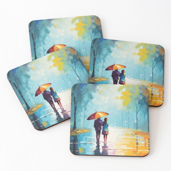 Item preview, Romantic Fall Walk In The Rain designed and sold by Imaginaria Inkworks.