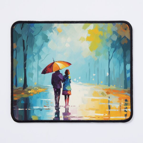 Item preview, Romantic Fall Walk In The Rain designed and sold by Imaginaria Inkworks.