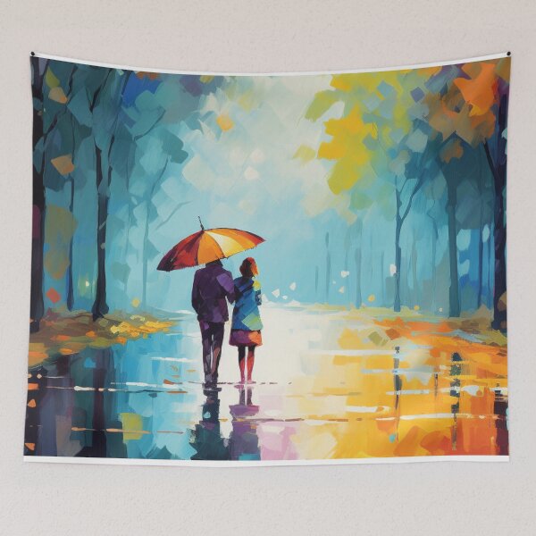 Item preview, Romantic Fall Walk In The Rain designed and sold by Imaginaria Inkworks.