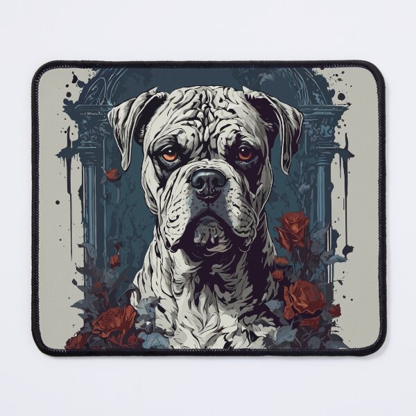 Item preview, Boxer Dog Gothic Floral designed and sold by faunathreads.